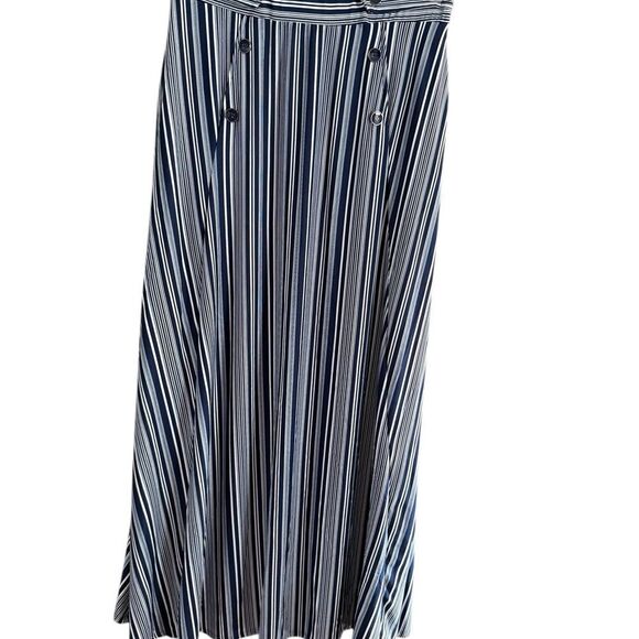 Robert Louis Black and White A Line Midi Skirt - Picture 2 of 8